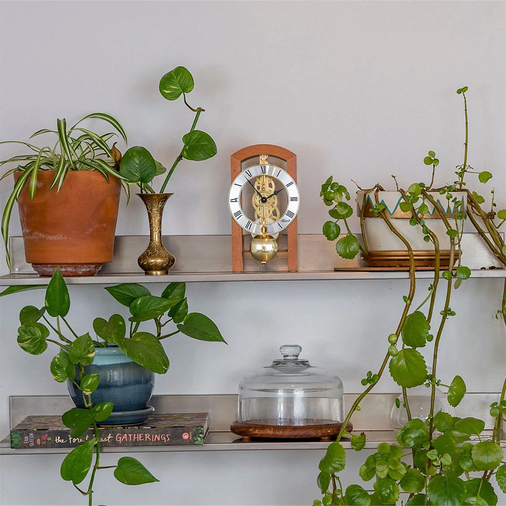 Hermle Patterson Table Clock in Light Cherry - Premier Clocks