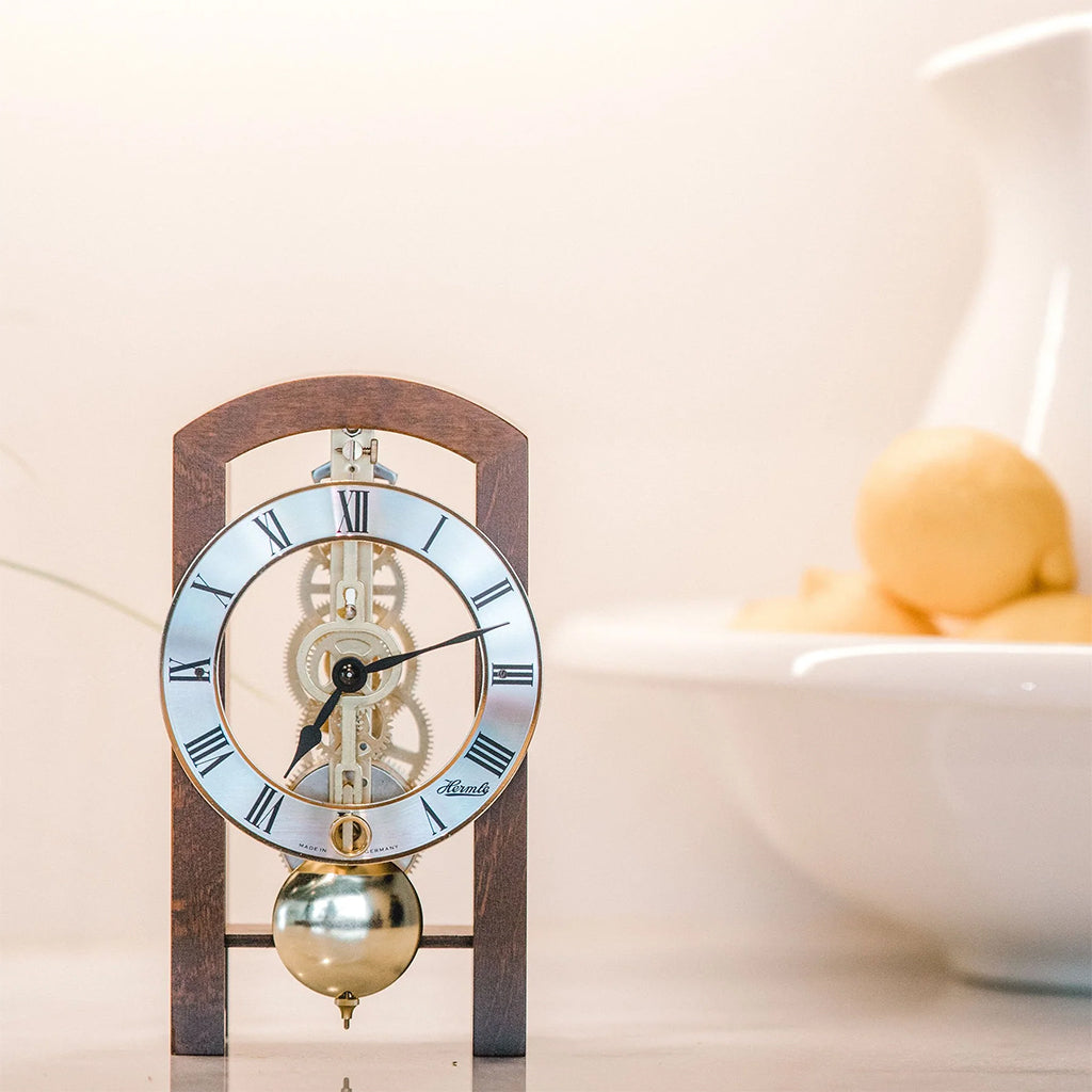 Hermle Patterson Table Clock in Walnut
