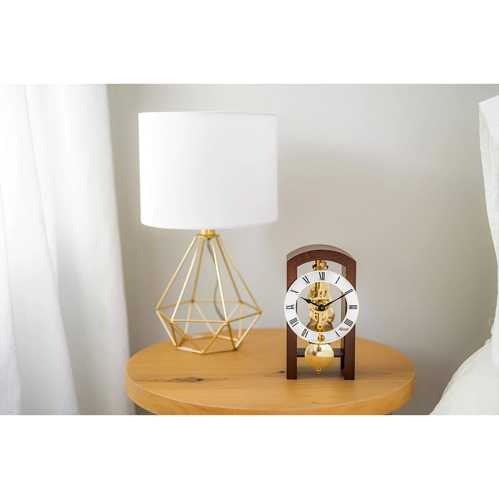 Hermle Patterson Table Clock in Walnut