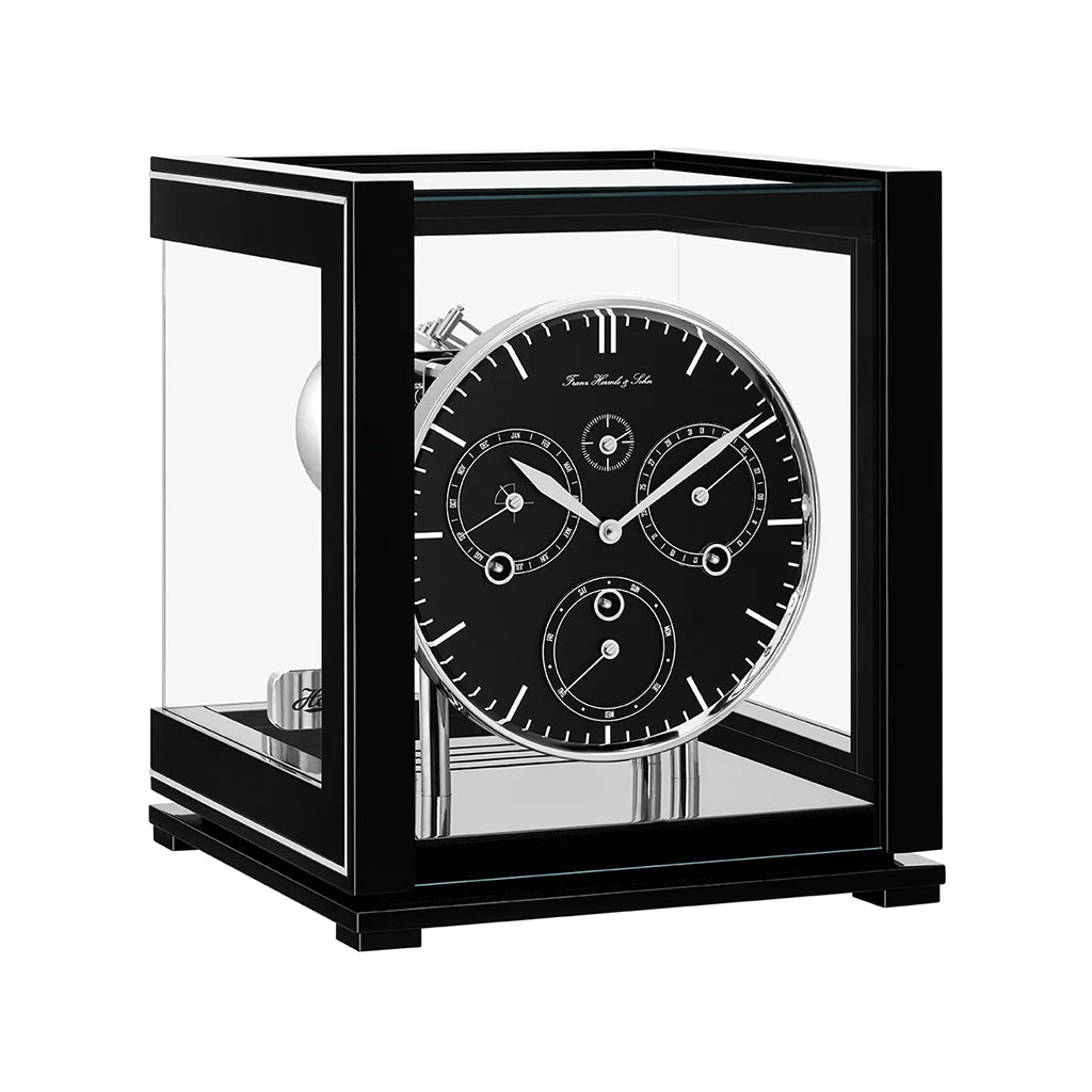 Hermle Perpetual Calendar Mantel Clock in Black (Limited Edition) - Premier Clocks
