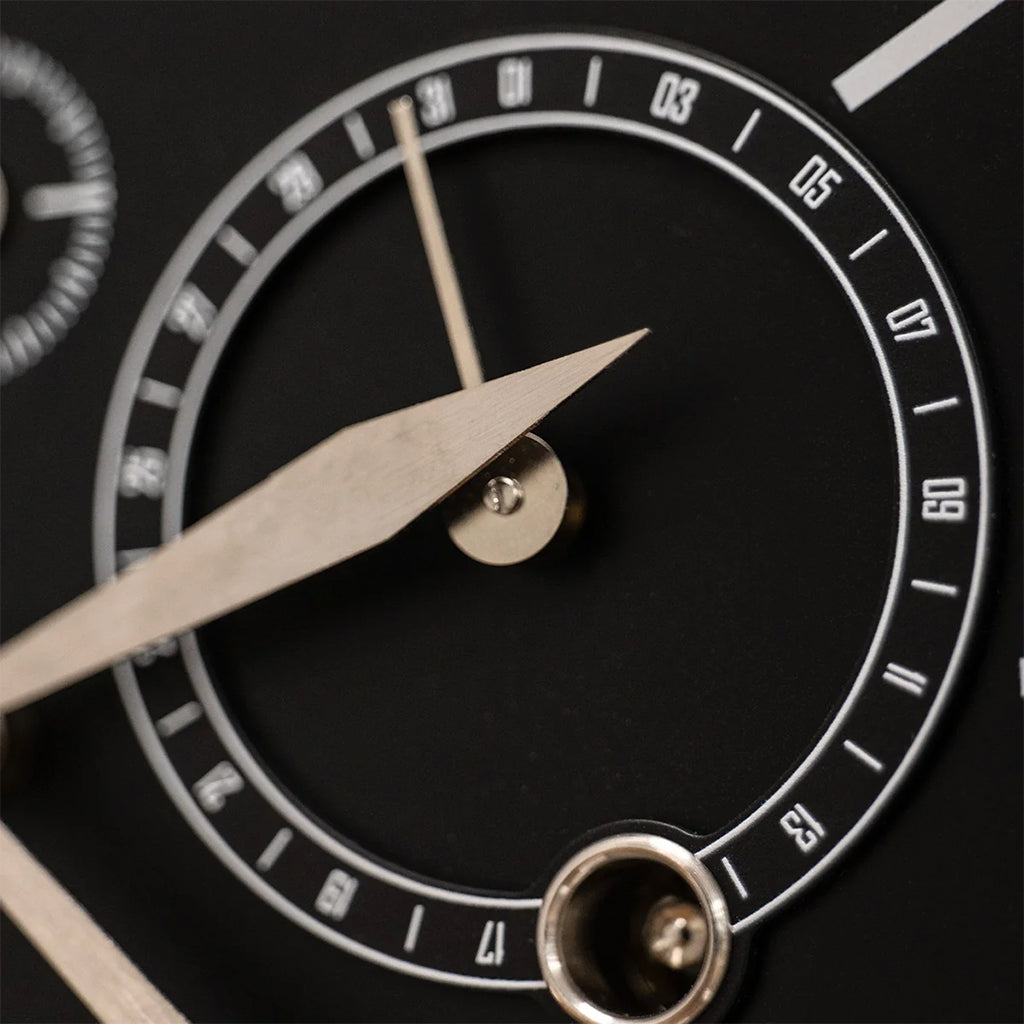 Hermle Perpetual Calendar Mantel Clock in Black (Limited Edition) dial details - Premier Clocks