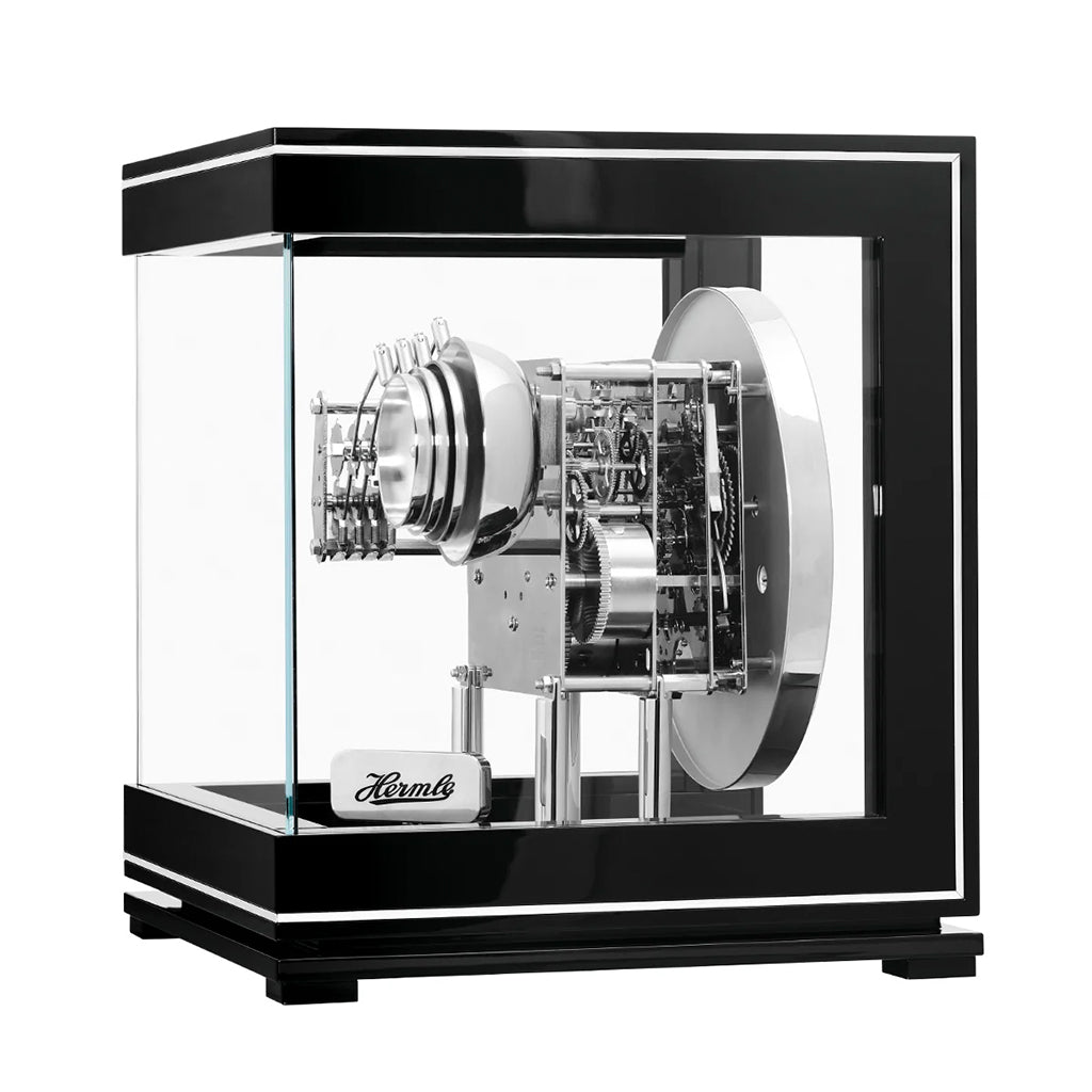 Hermle Perpetual Calendar Mantel Clock in Black (Limited Edition) mechanism - Premier Clocks