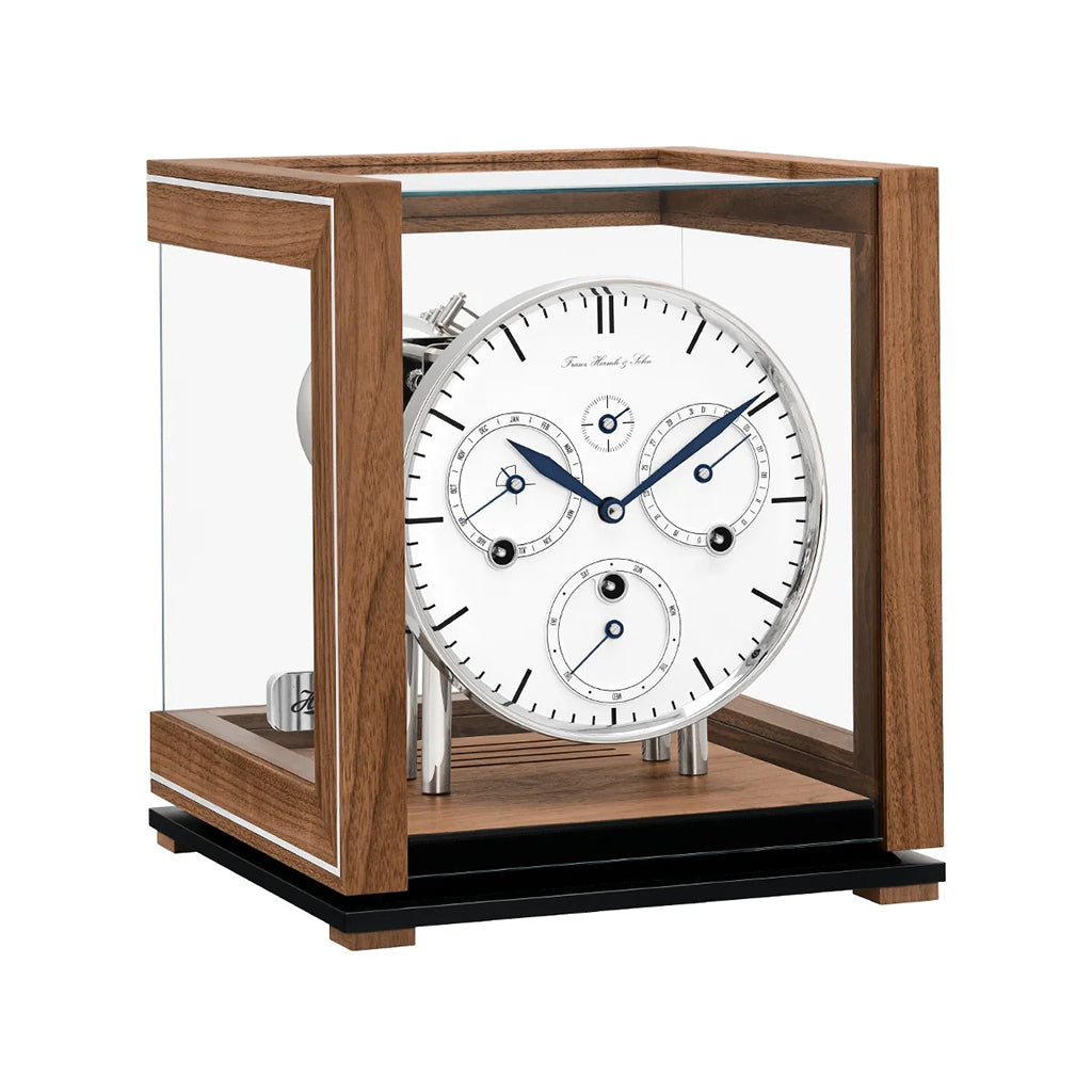 Hermle Perpetual Calendar Mantel Clock in Walnut (Limited Edition) - Premier Clocks
