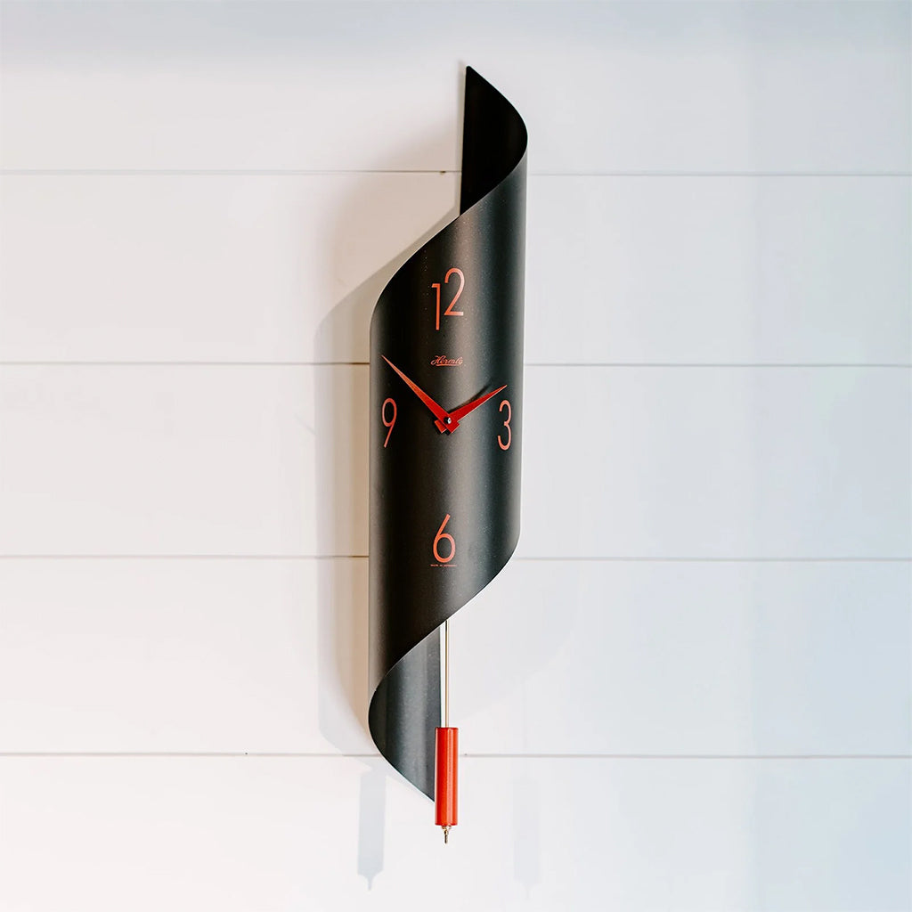 Hermle Savannah Wall Clock in Black/Red - Premier Clocks