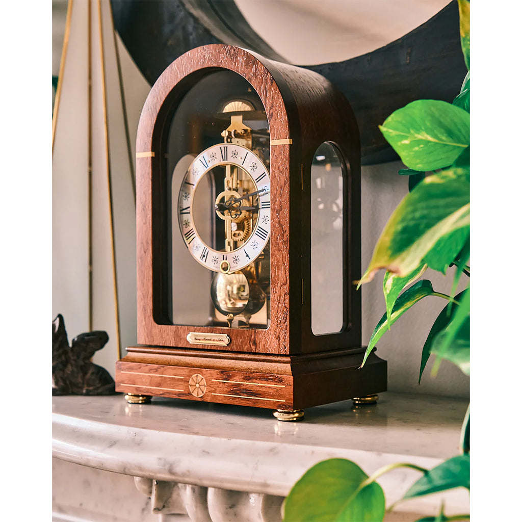 Hermle Stratford Mantel Clock in Walnut - Premier Clocks