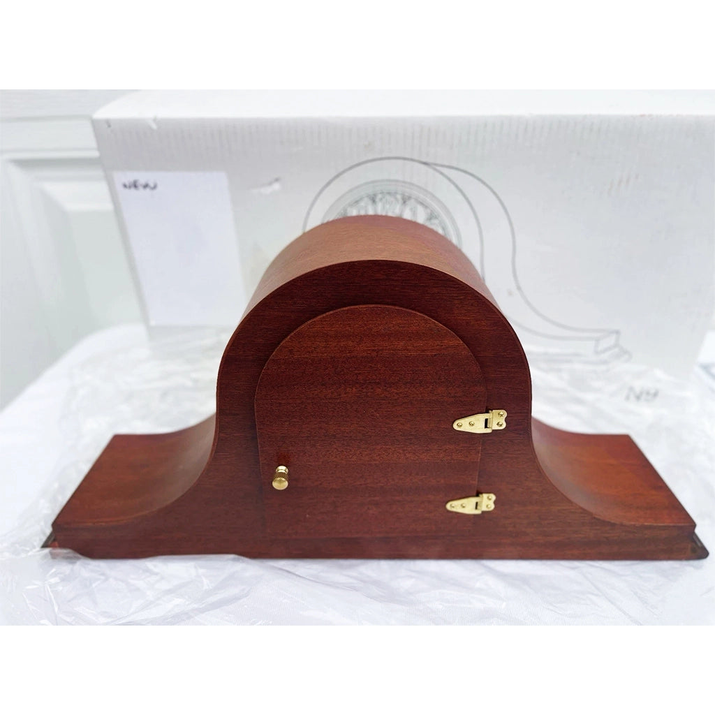 Hermle Sweet Briar Quartz Mantel Clock in Cherry real photo of the back - Premier Clocks
