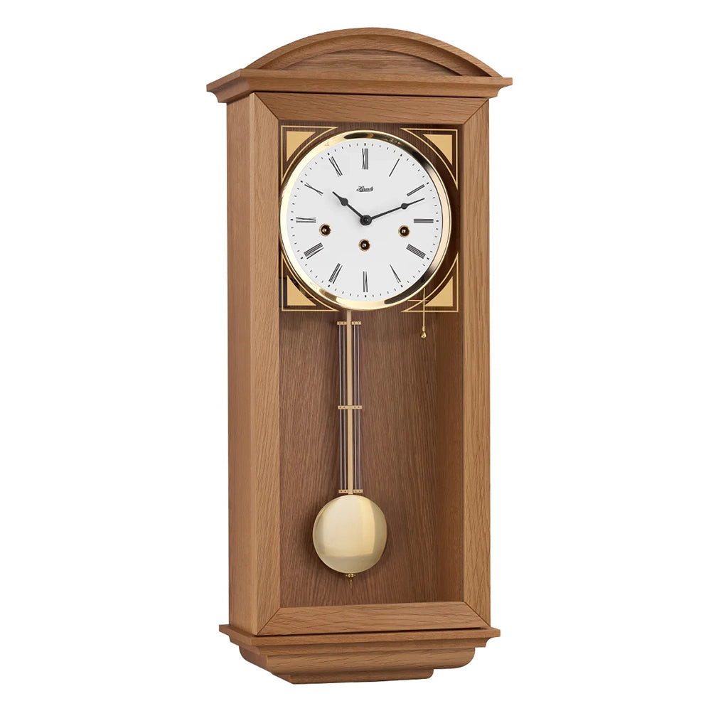 Hermle Taylor Wall Clock in Oak - Premier Clocks