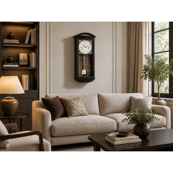 Hermle Taylor Wall Clock with Westminster Chimes in Black