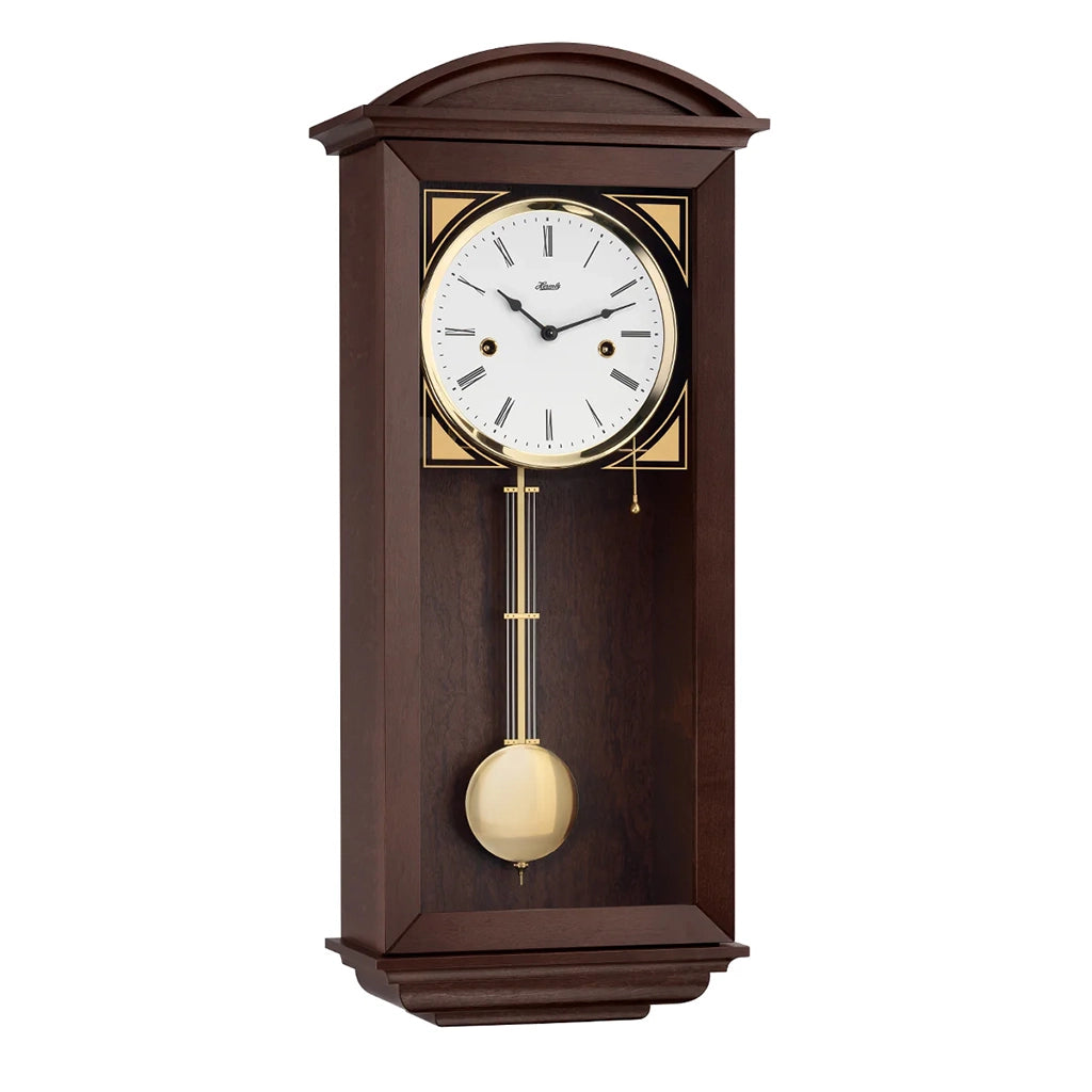 Hermle Taylor Wall Clock Westminster Chimes in Walnut | Premier Clocks