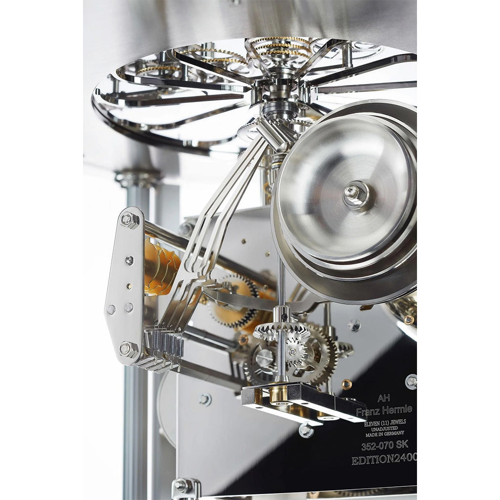 Hermle Tellurium Mantel Clock in Blue/Nickel movement - Premier Clocks