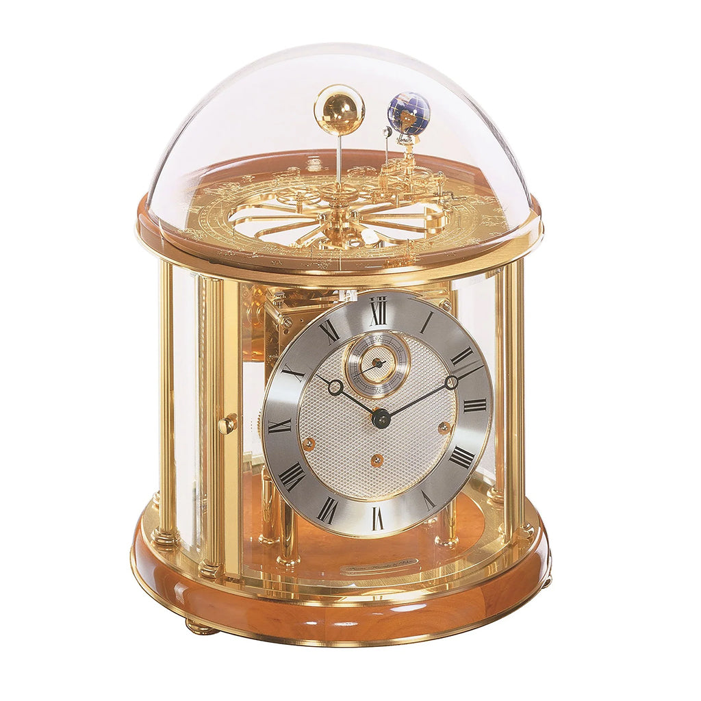Hermle Tellurium Mantel Clock in Light Cherry - Premier Clocks