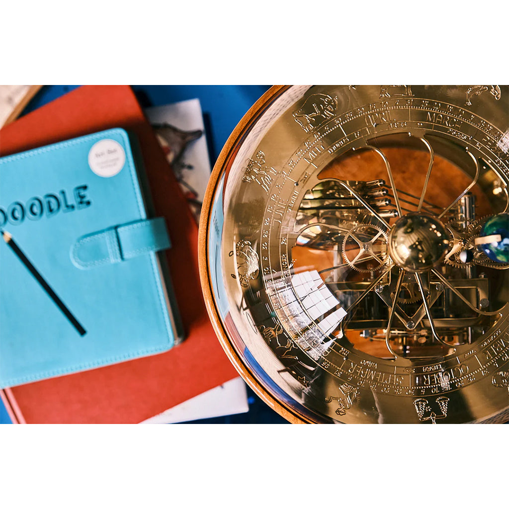 Hermle Tellurium Mantel Clock in Light Cherry details - Premier Clocks