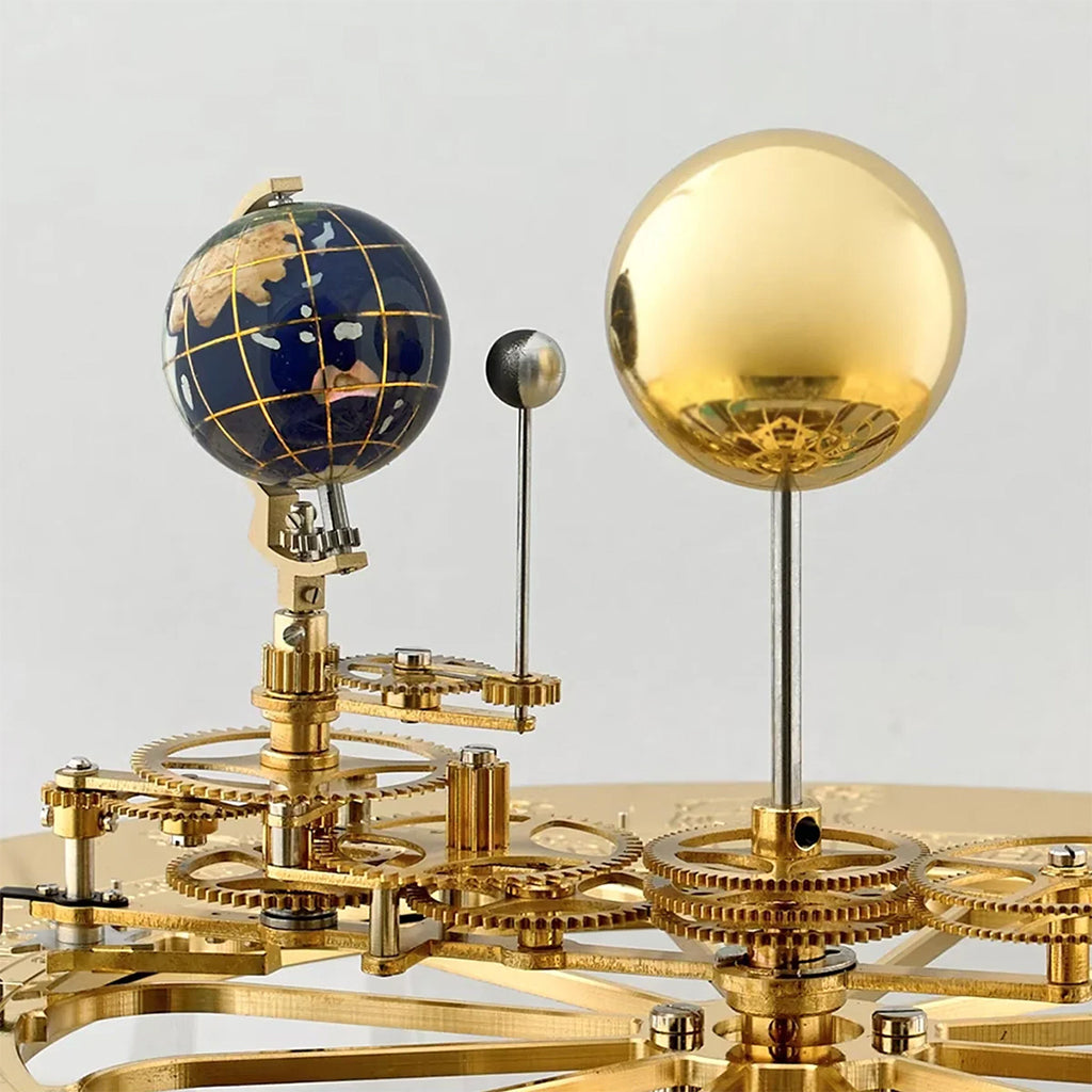 Hermle Tellurium Tourbillon Mantel Clock details - Premier Clocks