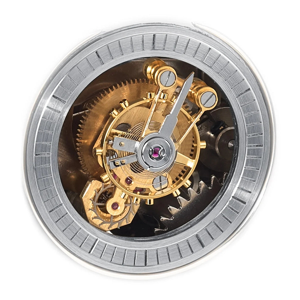 Hermle Tellurium Tourbillon Mantel Clock in Black/Nickel mechanism - Premier Clocks