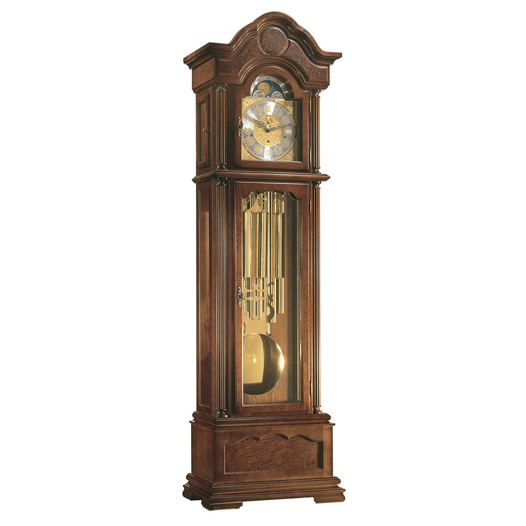 Hermle Temple Tubular Chime Grandfather Clock in Walnut - Premier Clocks