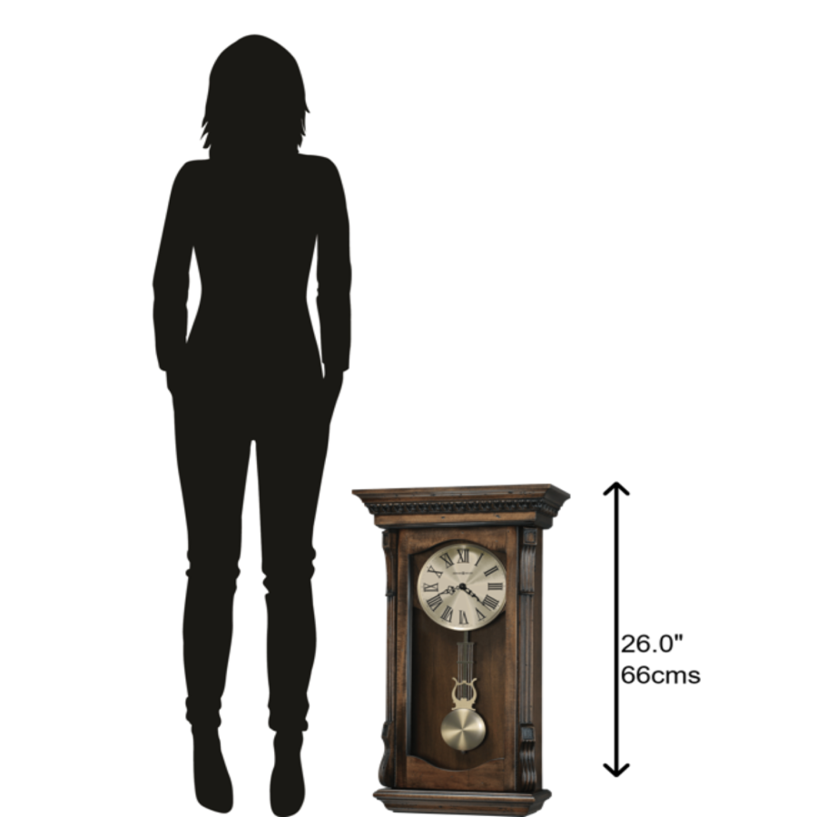 Howard Miller Agatha Wall Clock 625578 scale - Premier Clocks