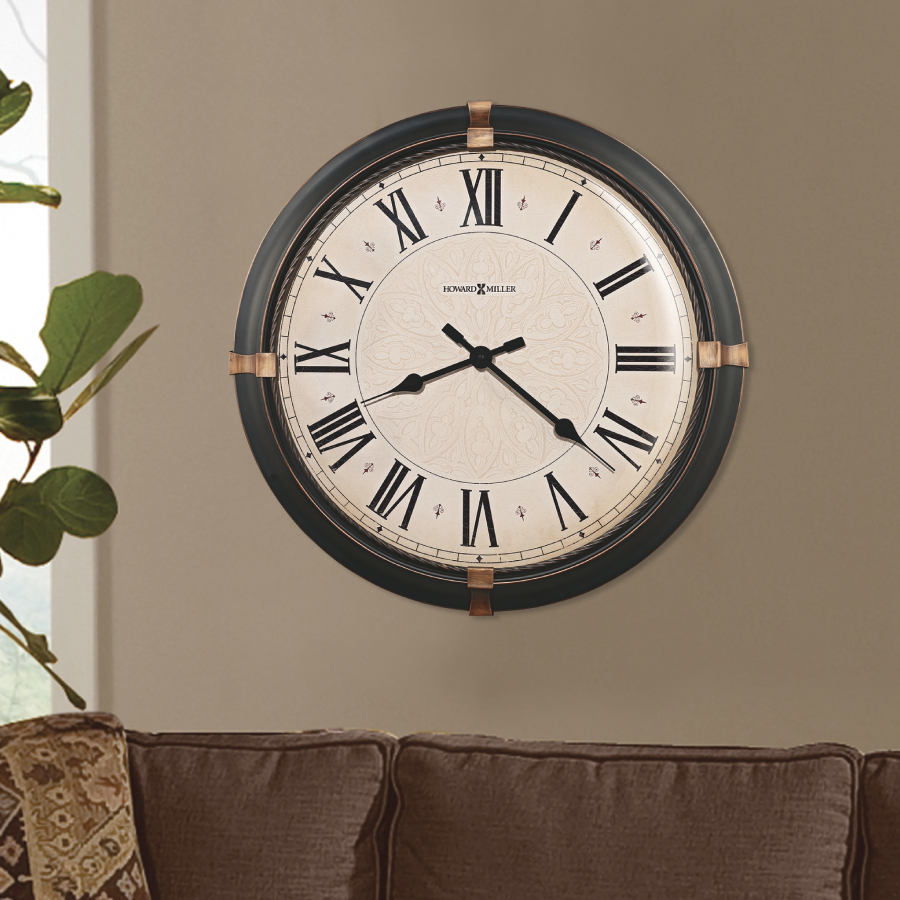 Howard Miller Atwater Wall Clock 625498 in interior - Premier Clocks