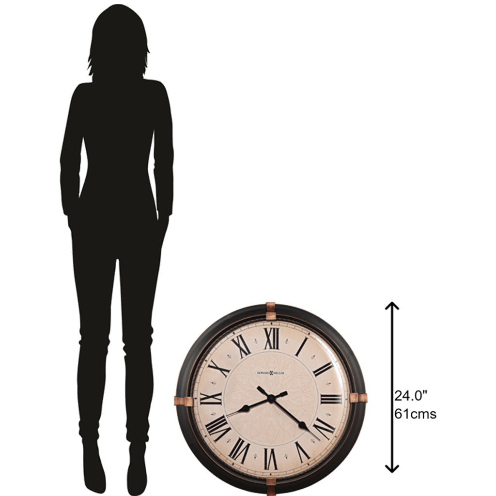 Howard Miller Atwater Wall Clock 625498 scale - Premier Clocks