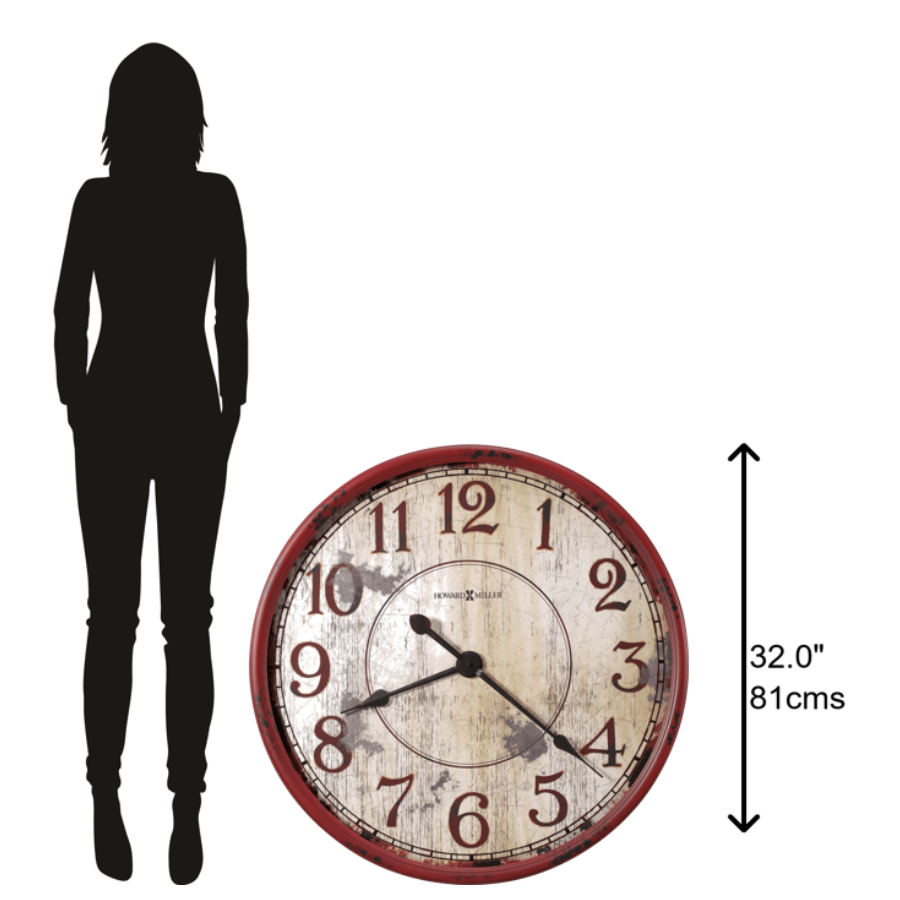 Howard Miller Back 40 Wall Clock 625598 scale - Premier Clocks