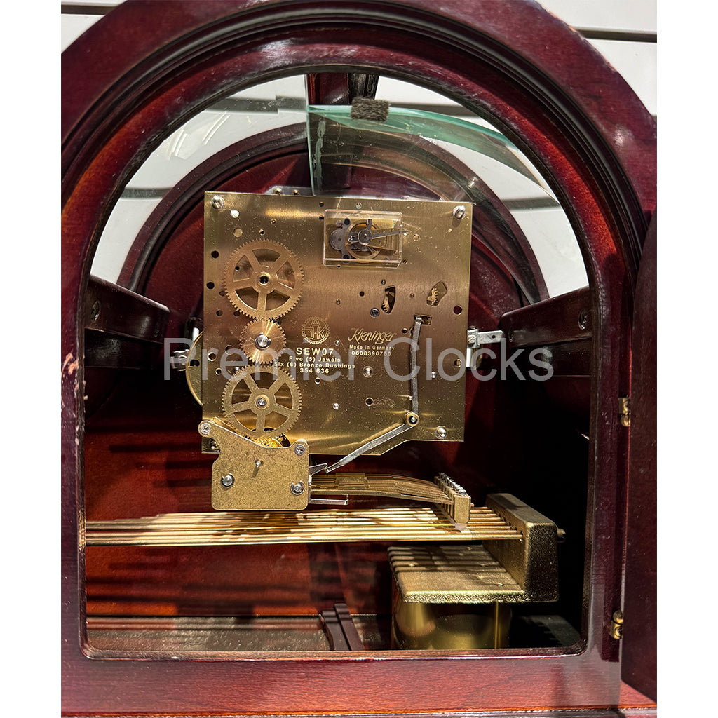 Howard Miller Bradley Mantel Clock 630260 real photo of the key-wound mechanical movement - Premier Clocks