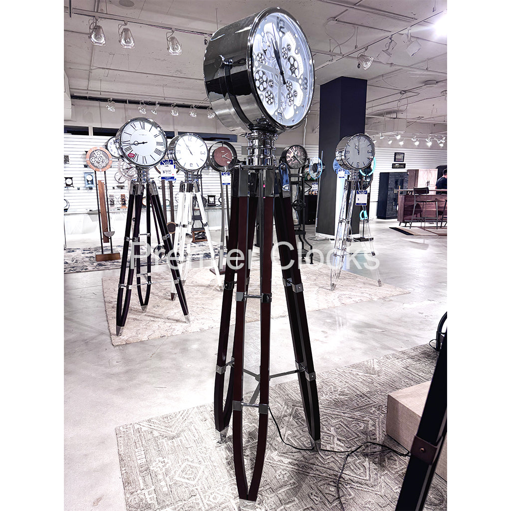 Howard Miller Caspian Tripod Floor Clock 615174 real photo of the side - Premier Clocks