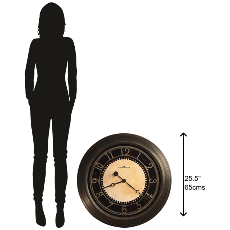 Howard Miller Chadwick Wall Clock 625462 scale - Premier Clocks