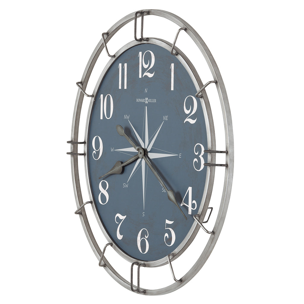 Howard Miller Compass Dial Wall Clock 625744 side - Premier Clocks
