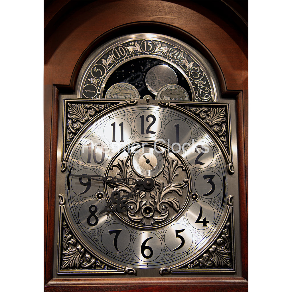 Howard Miller Coolidge Grandfather Clock 611132 real photo of the dial - Premier Clocks