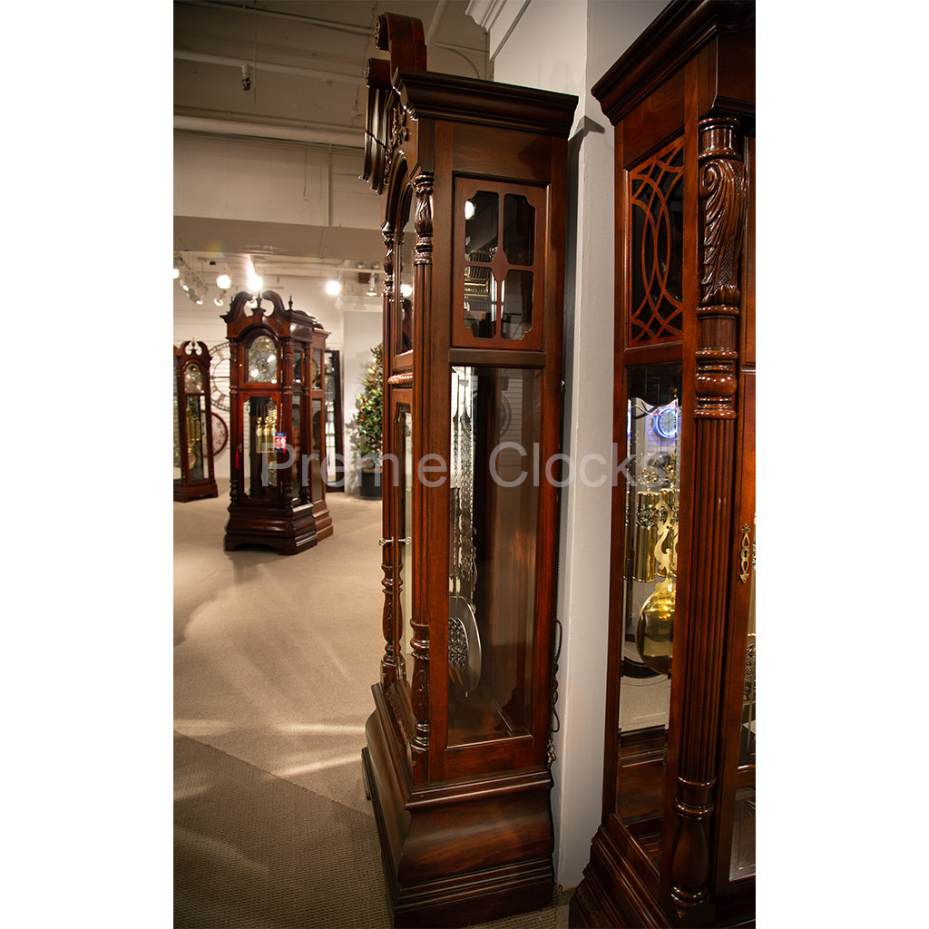 Howard Miller Coolidge Grandfather Clock 611132 real photo of the side - Premier Clocks