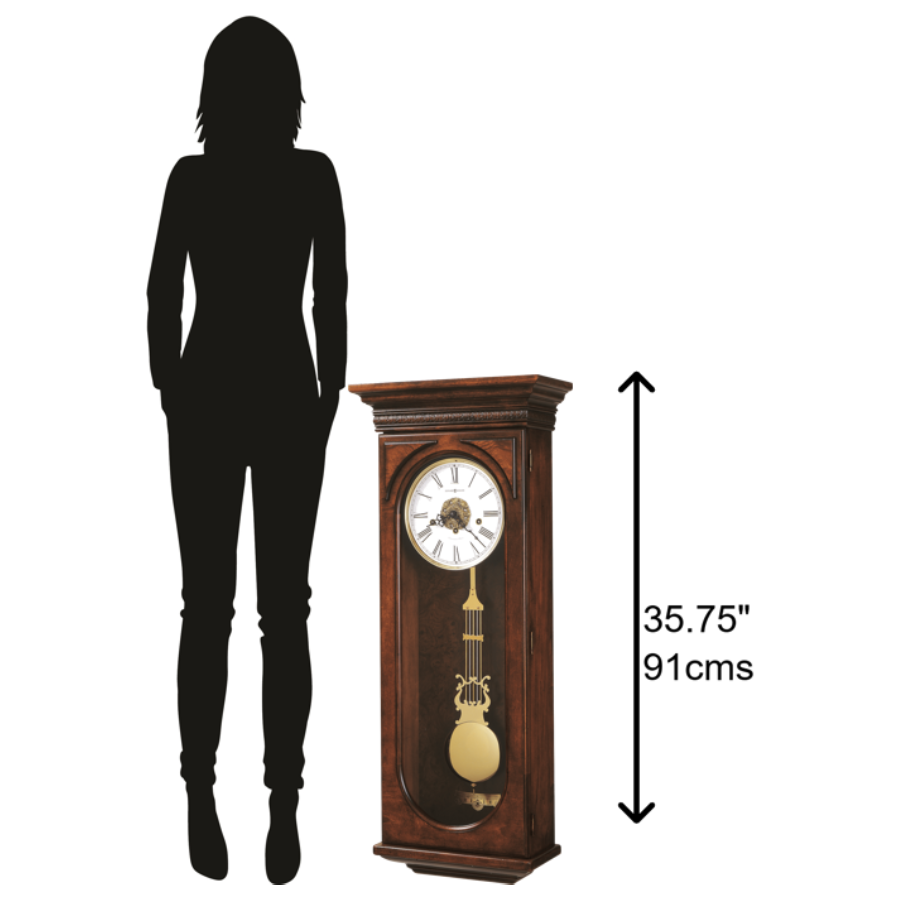 Howard Miller Earnest Wall Clock 620433 scale - Premier Clocks