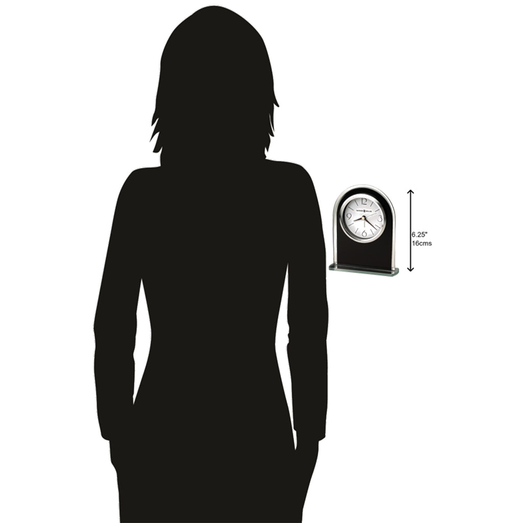 Howard Miller Ebony Luster Table Clock 645702 scale - Premier Clocks