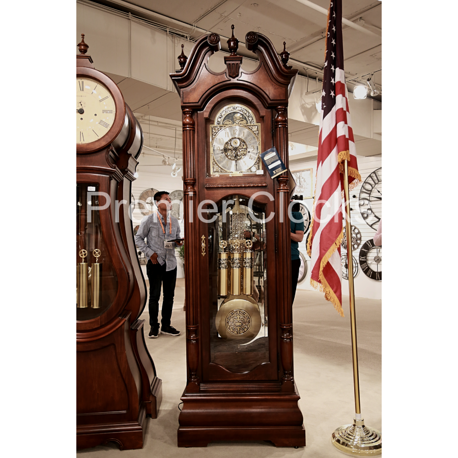 Howard Miller Edinburg Grandfather Clock 611142 real photo front - made in the USA - Premier Clocks
