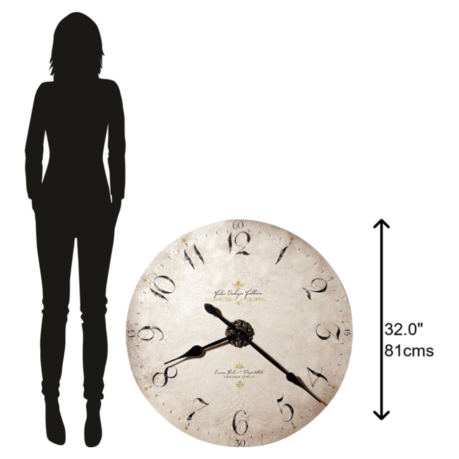 Howard Miller Enrico Fulvi Wall Clock 620369 scale - Premier Clocks