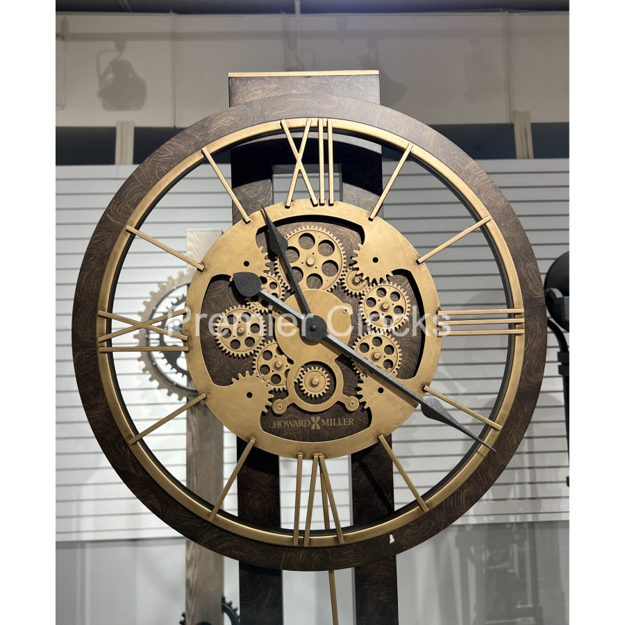 Howard Miller Finnley Floor Clock 615158 real photo of the dial showing the details - Premier Clocks