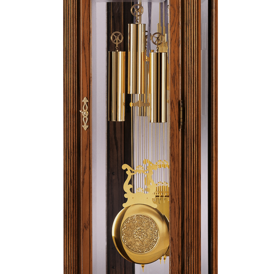 Howard Miller Gavin Grandfather Clock 610985 pendulum and cable-driven weights - Premier Clocks