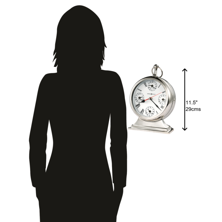 Howard Miller Global Time Mantel Clock 635212 scale - Premier Clocks