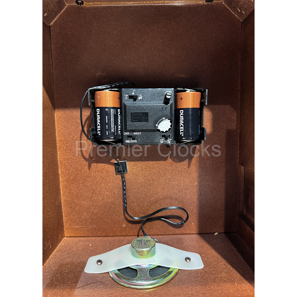 Howard Miller Graham Bracket III Mantel 612588 real photo of the battery-operated movement - Premier Clocks