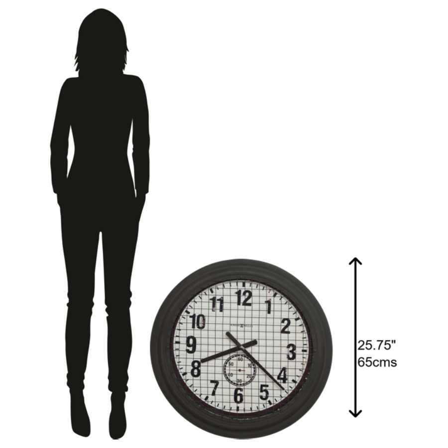 Howard Miller Grid Iron Works Wall Clock 625625 scale - Premier Clocks