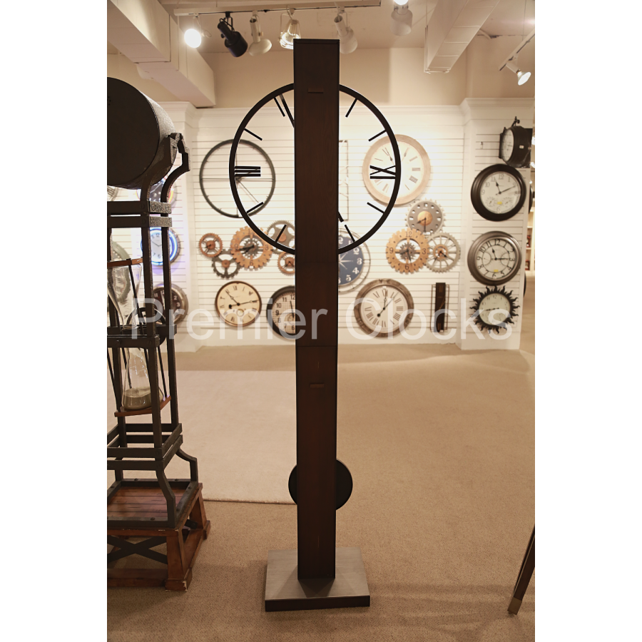 Howard Miller Halo Floor Clock 615124 real photo back - Premier Clocks