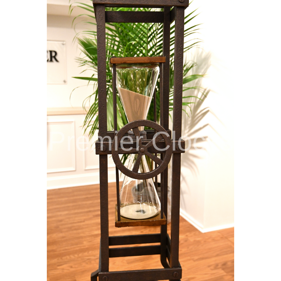 Howard Miller Hourglass Floor Clock 615074 side details - Premier Clocks