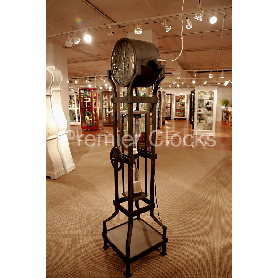 Howard Miller Hourglass III Floor Clock 615116 real photo side - Premier Clocks