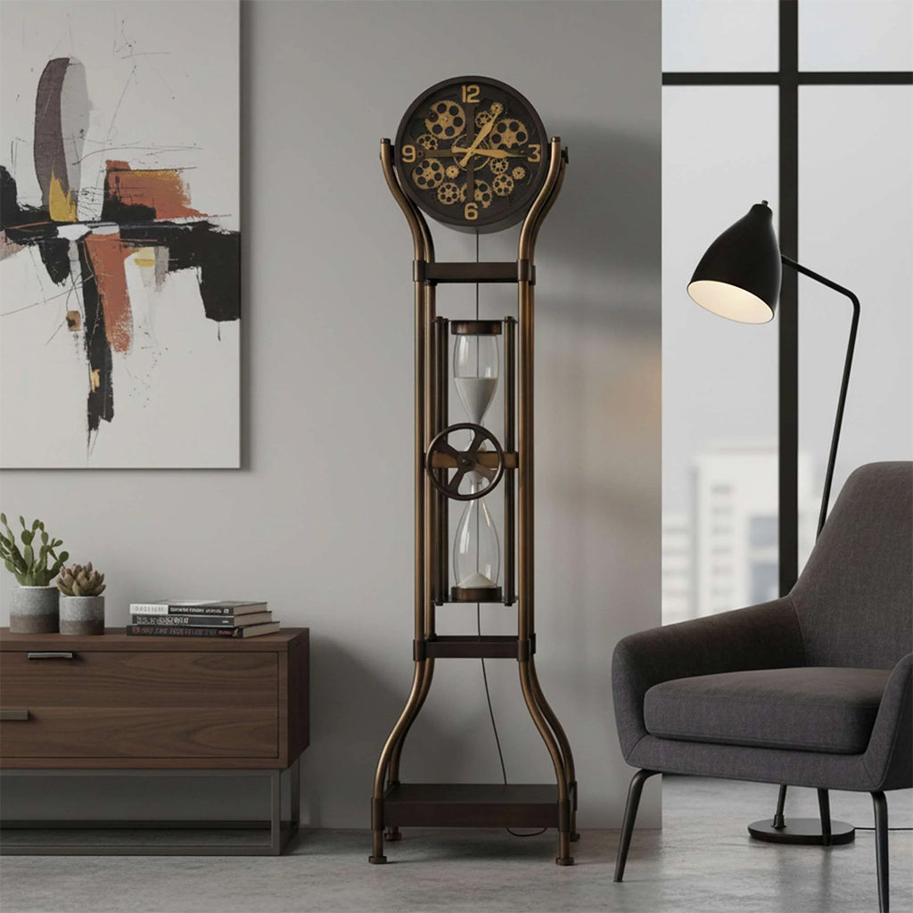 Howard Miller Hourglass IV Floor Clock 615170 in interior decor - Home Bars USA