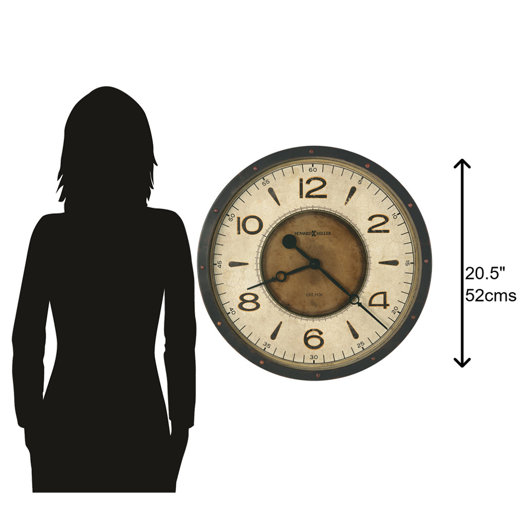 Howard Miller Kayden Wall Clock 625748 scale - Premier Clocks