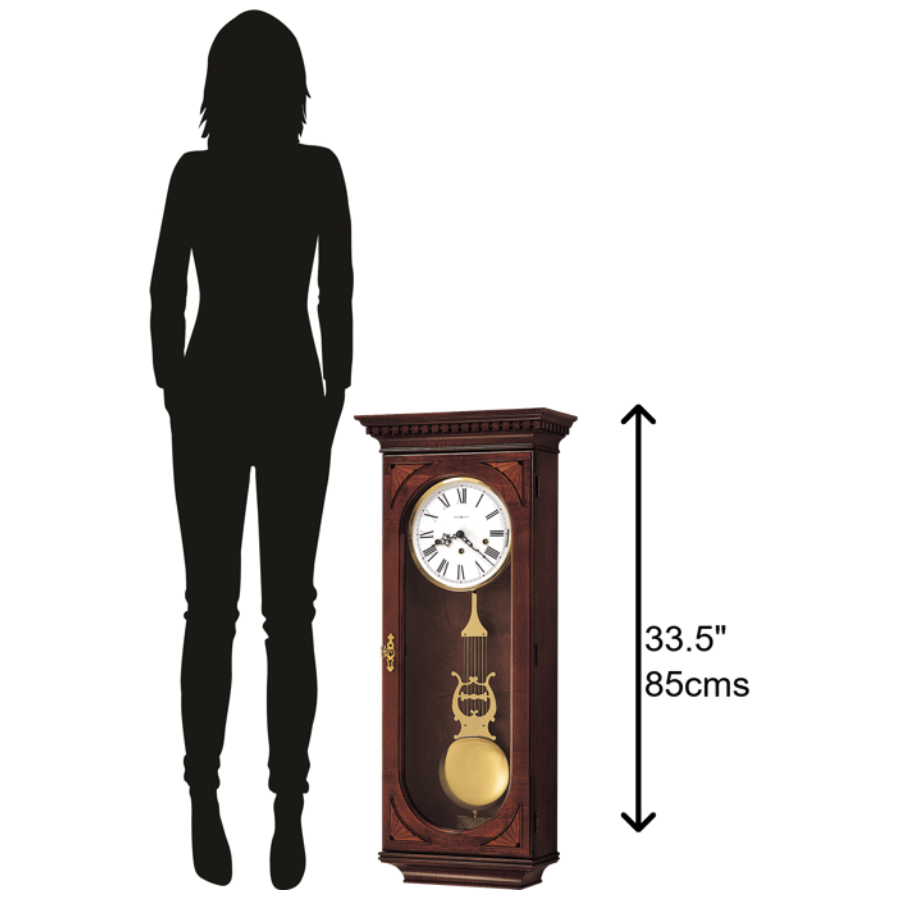 Howard Miller Lewis Wall Clock 613637 scale - Premier Clocks