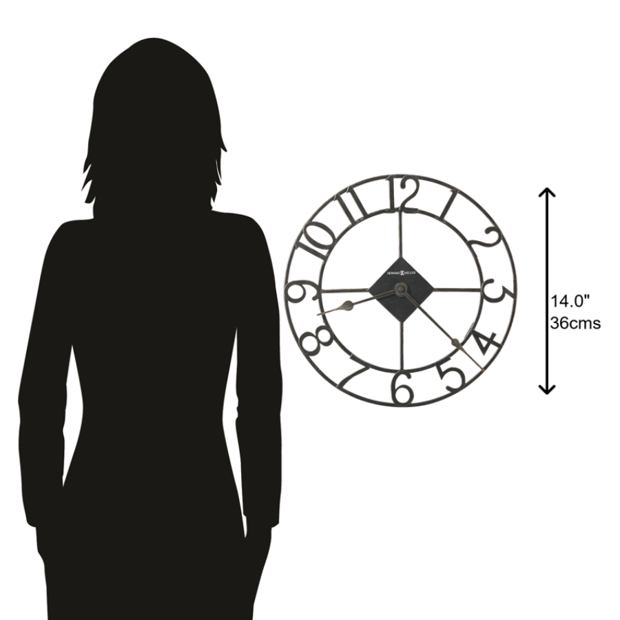 Howard Miller Lindsay Wall Clock 625710 scale - Premier Clocks