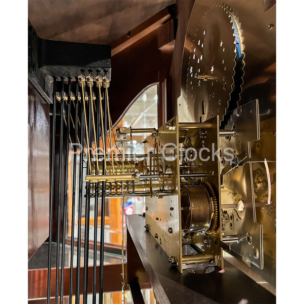 Howard Miller Majestic II Curio Grandfather Clock 610939 real photo of the movement - Premier Clocks