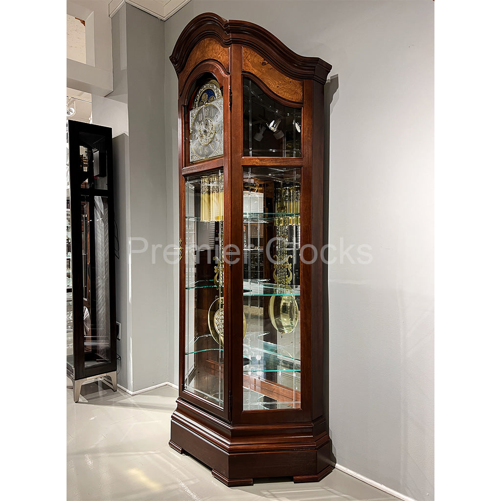 Howard Miller Majestic II Curio Grandfather Clock 610939 real photo of the side - Premier Clocks