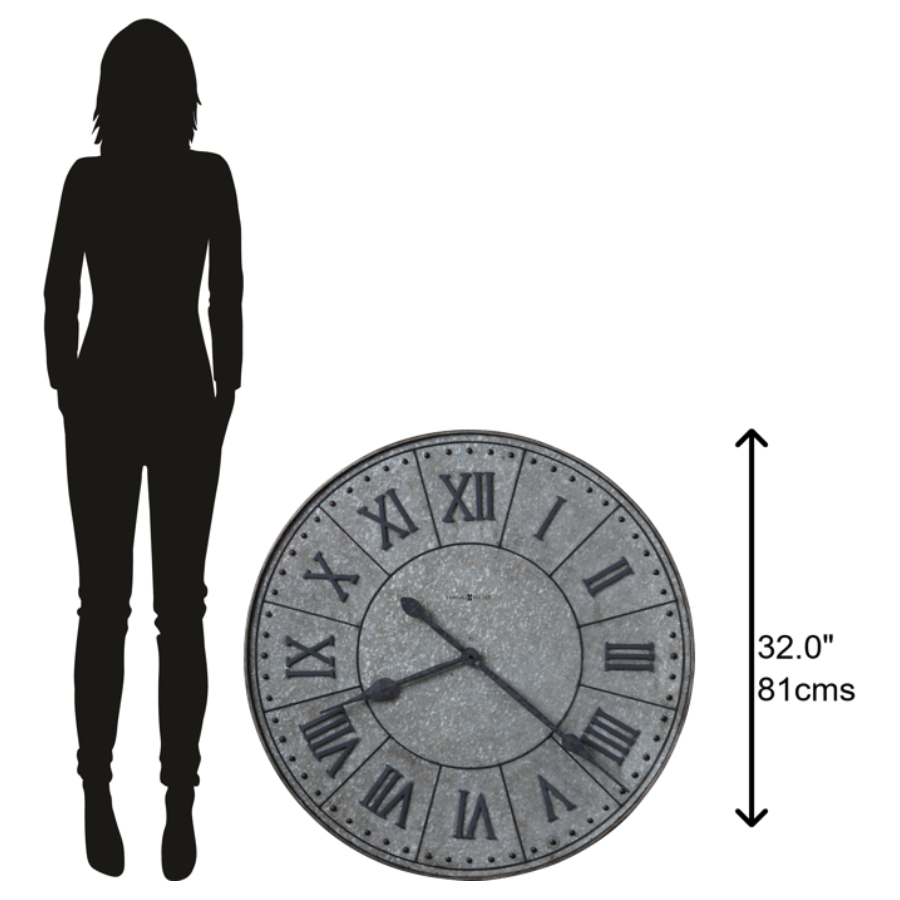 Howard Miller Manzine Wall Clock 625624 scale - Premier Clocks
