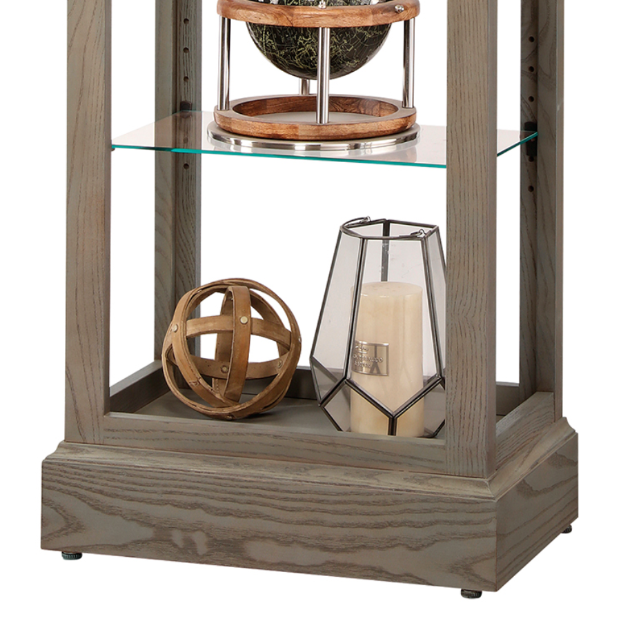 Howard Miller Marcella Curio Floor Clock 611296 base with adjustable levers - Premier Clocks