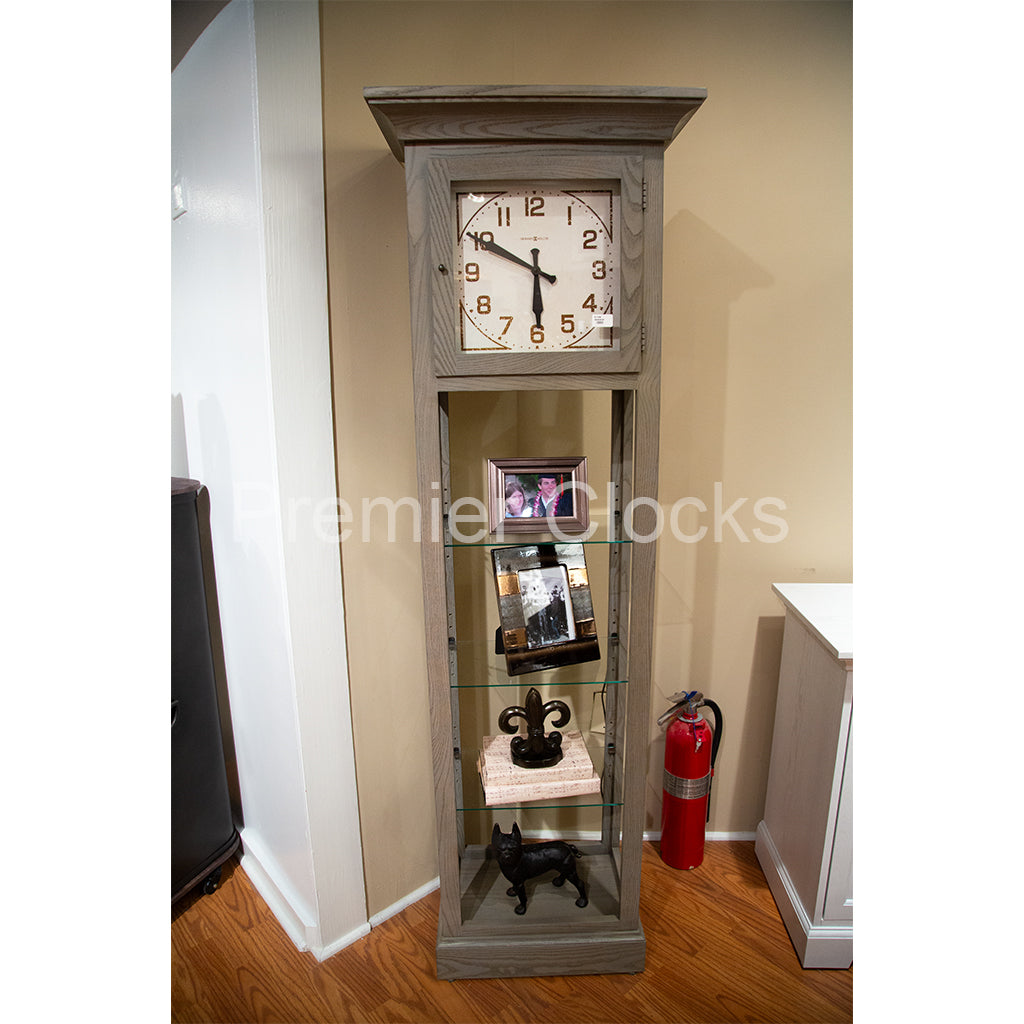 Howard Miller Marcella Curio Floor Clock 611296 real photo of the front - Premier Clocks